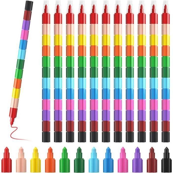 24pcs Crayons Pratique Enfants School dessin (couleur aléatoire) support a decorer petites 24pcs Crayons Pratique Enfants School dessin (couleur aléatoire) support a decorer petites