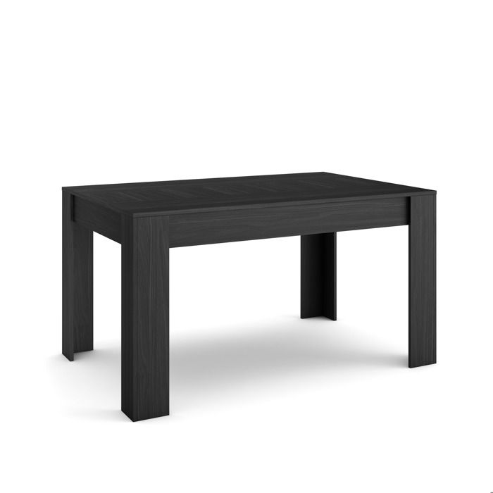Table à manger Meuble Salle à Manger 140x90x76 cm Pour 6 personnes Noir RF3647 Table à manger Meuble Salle à Manger 140x90x76 cm Pour 6 personnes Noir RF3647