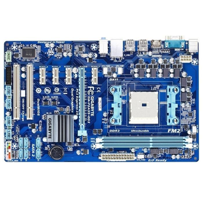 Carte mère GIGABYTE GA-F2A55-DS3 AMD A55 Socket FM2 2xDDR3 SDRAM 64GB ...
