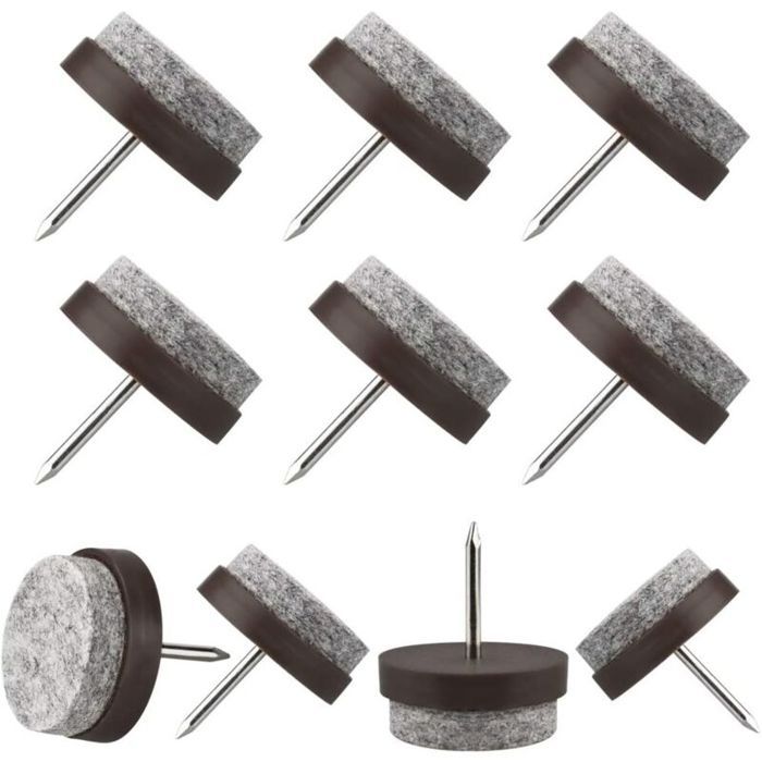 Lot De 50 Patins Pour Chaises – 6 Cm, Noirs, En Caoutchouc – Silence Et Protection Garantis !