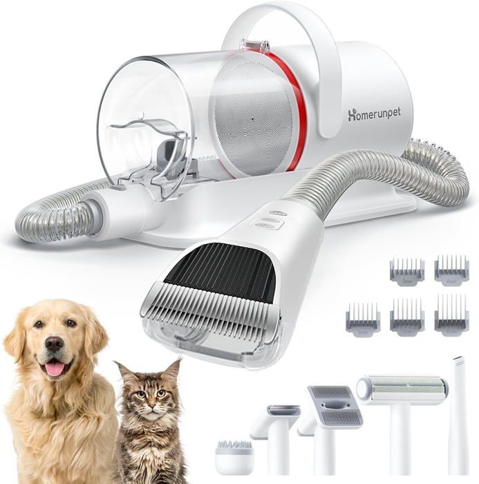 Meilleurs prix pour Aspirateur Poil de Chien, Ultrasilencieux & Super Aspirant Kit de Toilettage pour Animaux de Compagnie