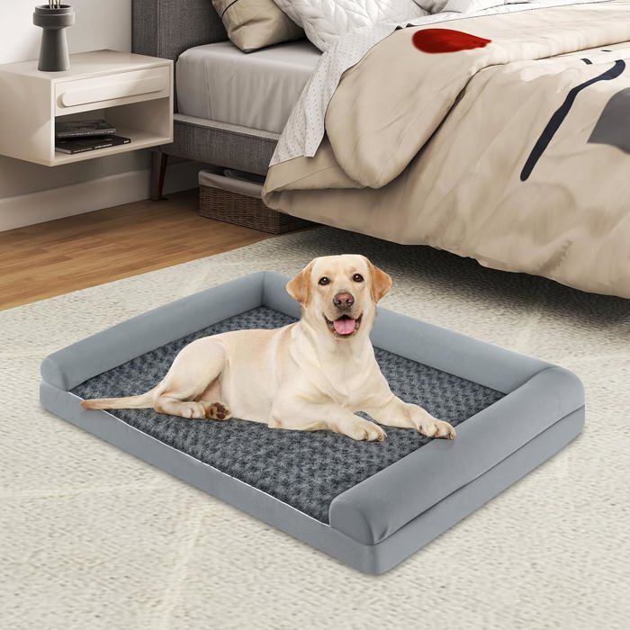 Meilleurs prix pour COSTWAY Lit XL pour Chien jusquà 50 kg Coussin en Mousse Forme dŒuf Housse Amovible Lavable Fond Antidérapant Tissu Imperméable