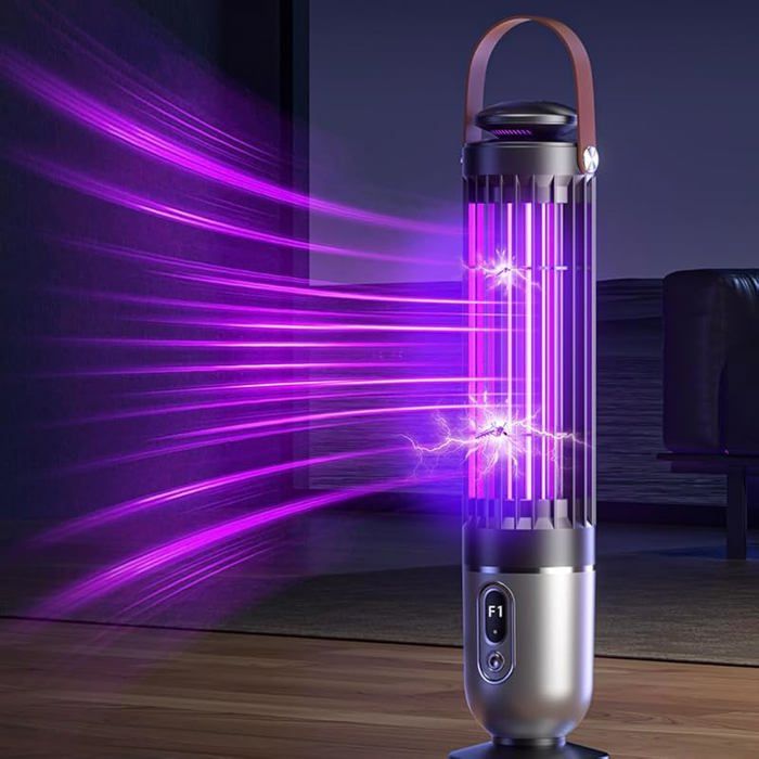 Lampe Anti Moucherons Anti Moustique Mouche Rechargeable, Lampe UV Et