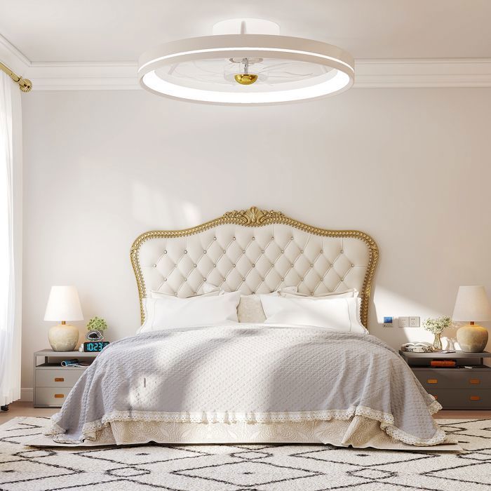 Ventilateur Plafond Silencieux - RELAX4LIFE - 6 Vitesses de Vent - 7 Pales - 3 Températures de Couleur - Télécommande - Dia48xH13CM - Relax4Life