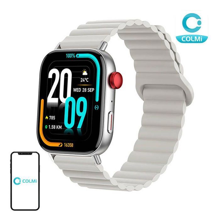 Colmi Montre connectée C8 Max avec bracelet magnétique (argent)