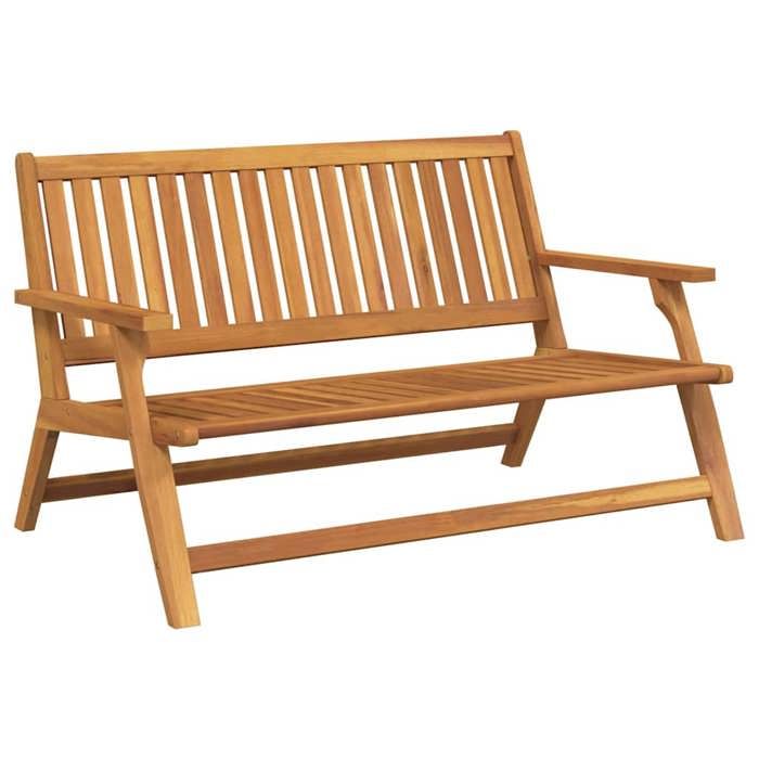 Ensemble de repas extérieur en bois dacacia - BURKE - Marron - Bois dacacia massif - 1225x77x74 cm - Durable