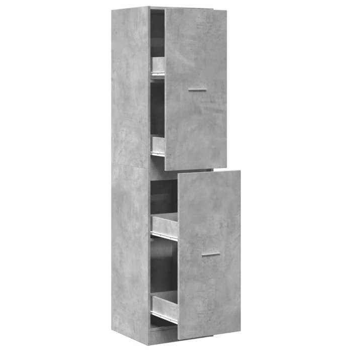 SALE 2026Armoire dapothicaire/Buffet haut - armoire de bureau - gris béton 40x41x174 5cm bois ingénierie 38.4 Kg 1762055