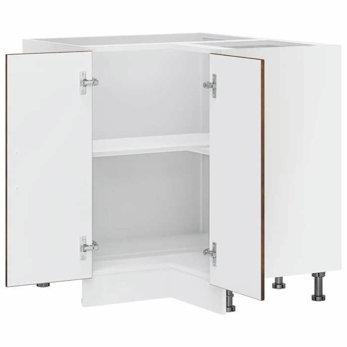 Moderne Placard dangle de cuisine Porto SWEETY Meuble bas de cuisine chêne fumé bois dingénierie 75.5x75.5x81.5 cm BB1090