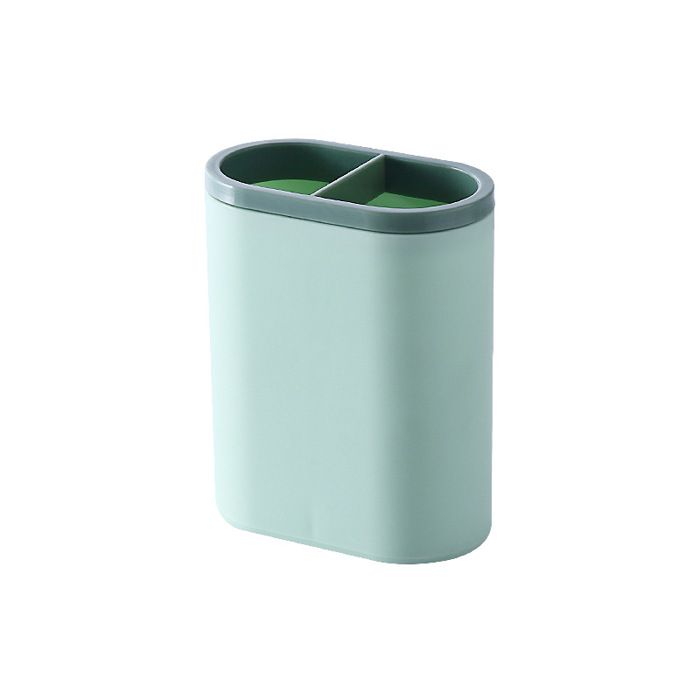 Poubelle double compartiment pour classification des déchets plastique vert clair intérieur