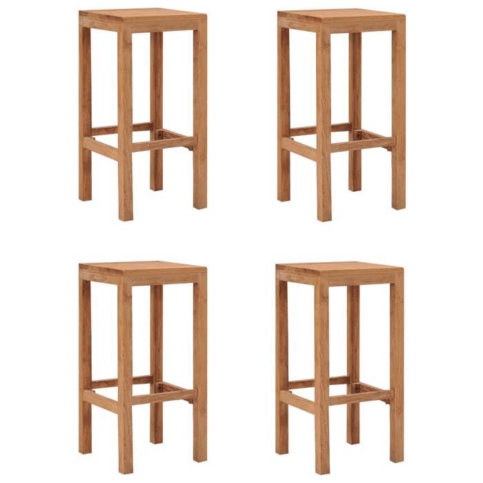 Sale juilletTabourets de bar - vidaXL - bois de teck massif - 4 pièces - pour salon - 35 x 35 x 75 cm vik80e
