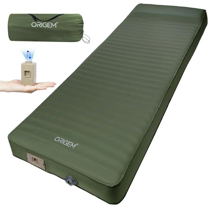 Matelas Autogonflant En Mousse Avec Pompe Électrique 10Cm Matelas Camping Extra Épais Facile À Gonfler Et À Dégonfler Convient À