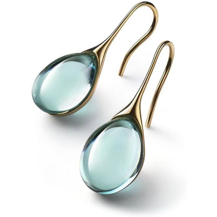Boucle Doreille Femme Boucles DOreilles Pendantes Pour Femme Polissant La Pierre DOpale En Cristal Pendentif En Forme De L[PP142]