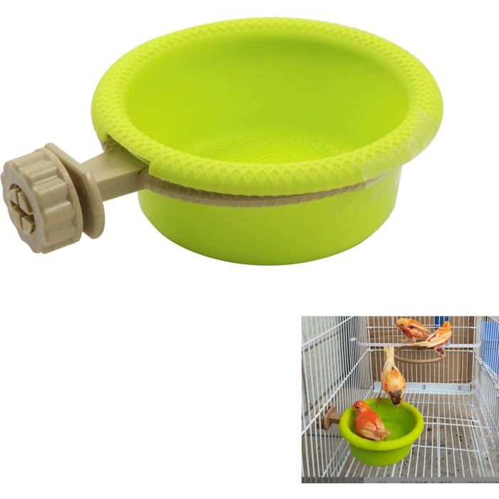 Oiseau Bain Baignoire Pour Oiseaux-Animaux Bains Bol Bassin Suspendu Birdbath Suspendue Fournitures De Cage Petits Jouet Perroquet