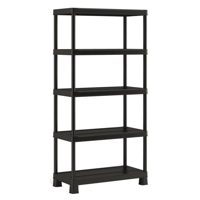 kis etagere de rangement plus shelf tribac 90 5 90 x 45 x 182 cm noir cdiscount bricolage