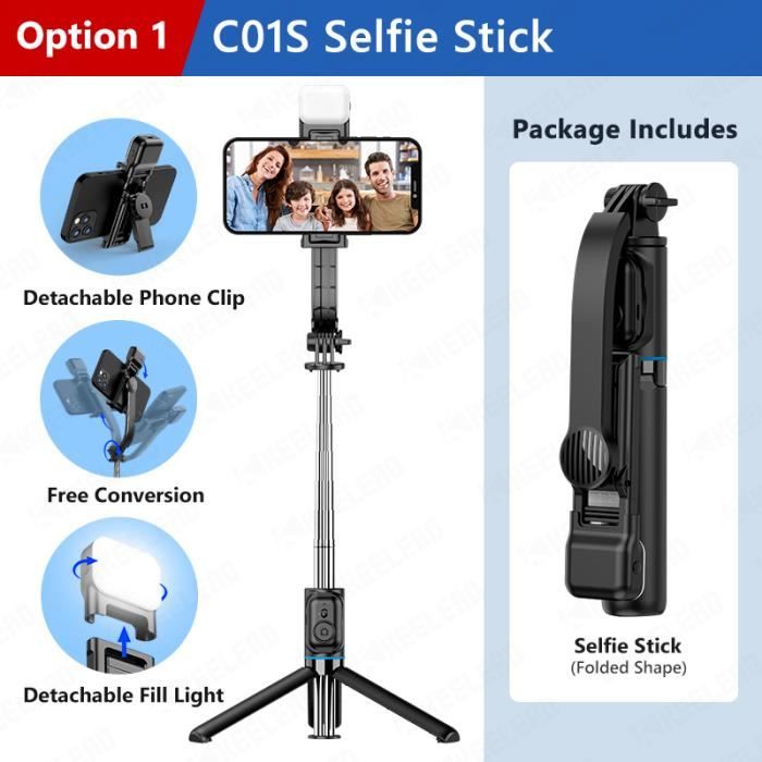 Trépied Smartphone MS27 175cm Perche a Selfie avec