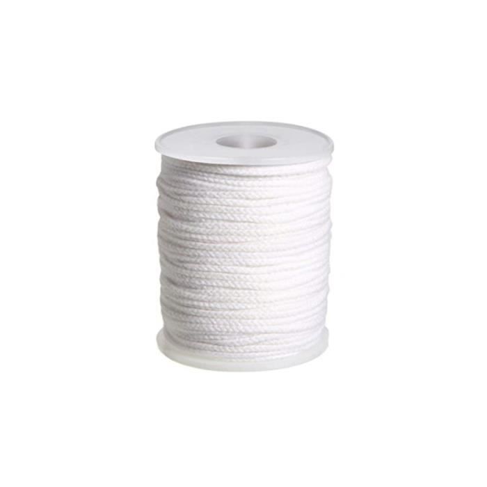 Bobine De Mèche à Bougie 60m - 24 Plis Tressée - Pour Fabrication Bougies Maison - Loisirs Créatifs