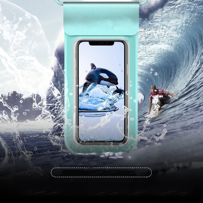Pochette étanche Pour Téléphone - Transparente, Tactille, Avec Lanière, Pour Natation Et Sports Nautiques