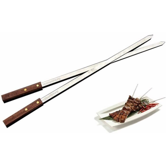 Chef Aid - Lot De 10 Brochettes En Acier Inoxydable Pour Barbecue, 25.5 Cm | Parfaites Pour Viandes, Légumes, Brochettes Sucrées