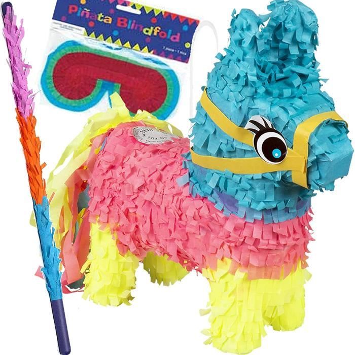 teiliger Bonbons de remplissage de 100 N ° 1 de Carpeta© artisanaux/espagnol Pinata Unbekannt Pinata Set : * 1 * Batte avec masque + de jeu pour enfants gebu rtstag ou Thème Party 