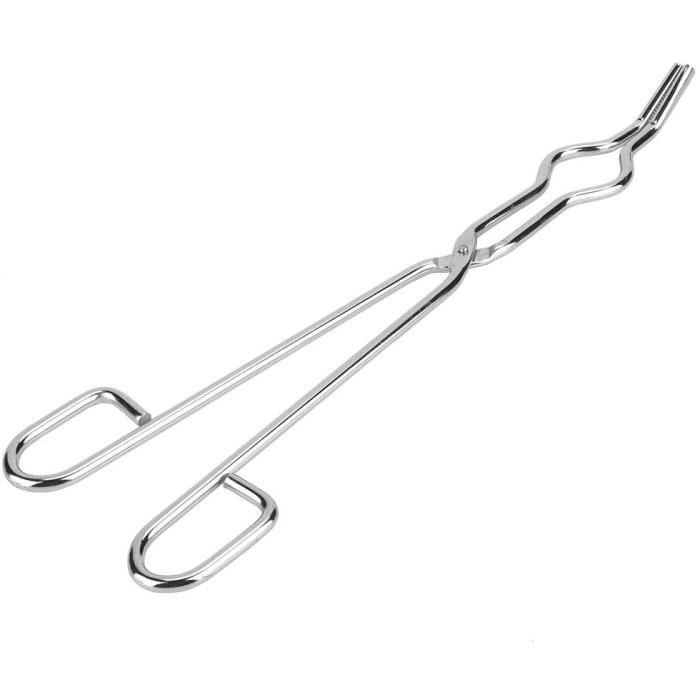 Pince à Creuset Professionnelle HERCHR En Acier Inoxydable - 7mm Épaisseur - 250mm - Pour Fonderie Et Labo