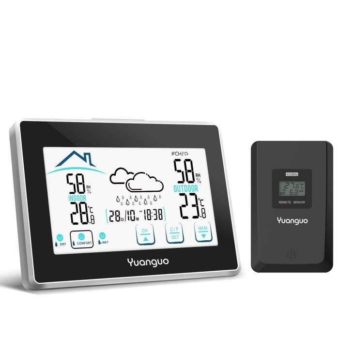 Stations météo numériques sans fil intérieur extérieur avec  température/humidité/prévisions, - Meshago Niger