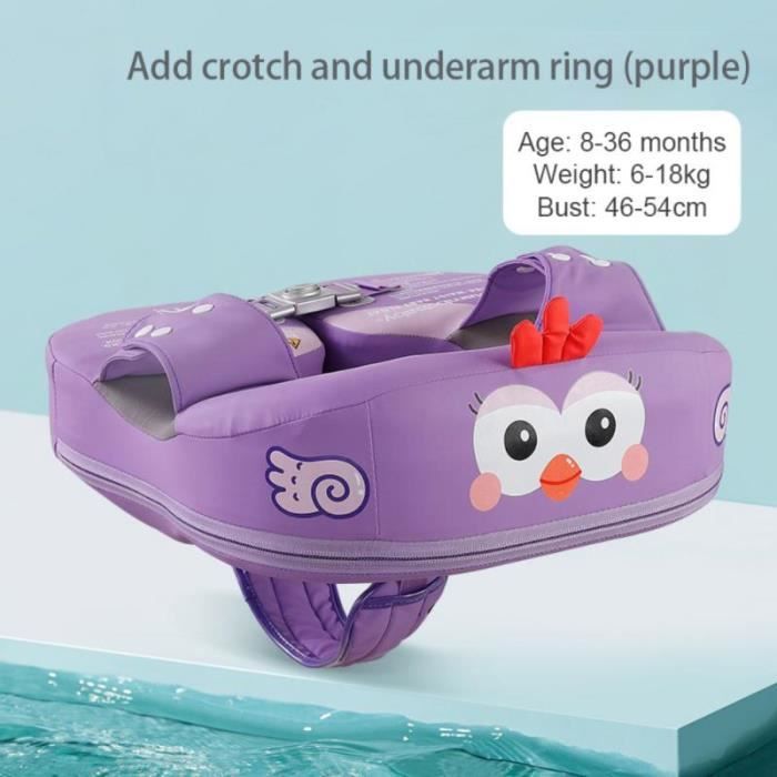 Bouée Bébé HECCEI Non Gonflable - Mousse Perlé - 3 à 24 Mois - Apprentissage Natation