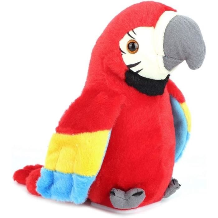 perroquet qui parle, perroquet jouet qui repete  pour enfants   qui agitent leurs ailes et parlent à plusieurs reprises peluche
