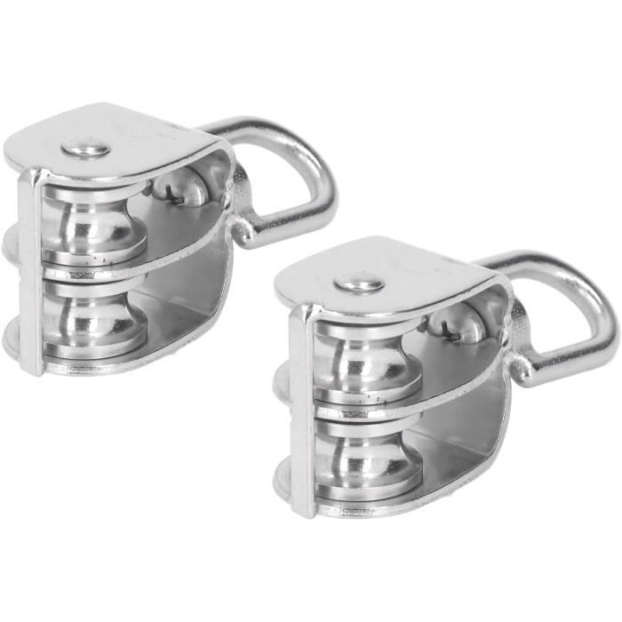 Poulie De Levage Zasjon M20 - Acier Inoxydable, Charge 75kg - Simple Et Double - Pour Cordage