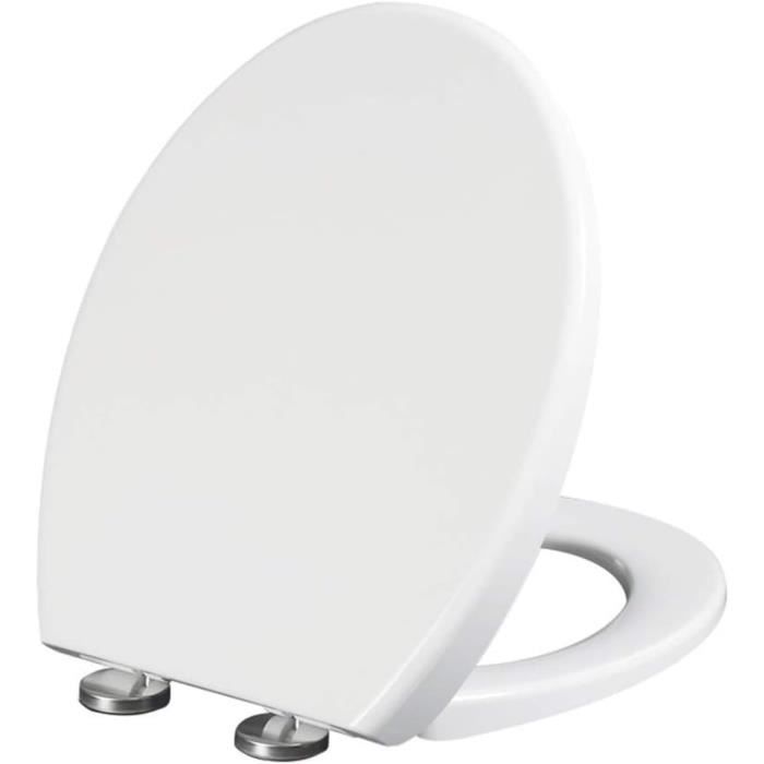 Siège De Toilette à Fermeture Douce Zuvo - Forme O, Libération Rapide - Charnières Réglables - Blanc - Standard Britannique