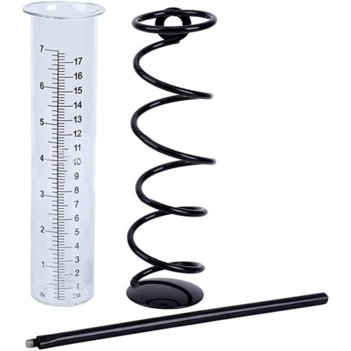 YUMILI Tube Pluviomètre 35mm - Plastique Vert - Mesure Précise Pluie Jardin - Hauteur 24.5cm