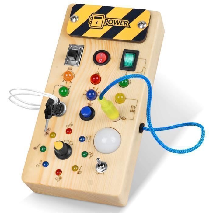 Busy Board Montessori en Bois Jeux Montessori Jouet Enfant 1-3