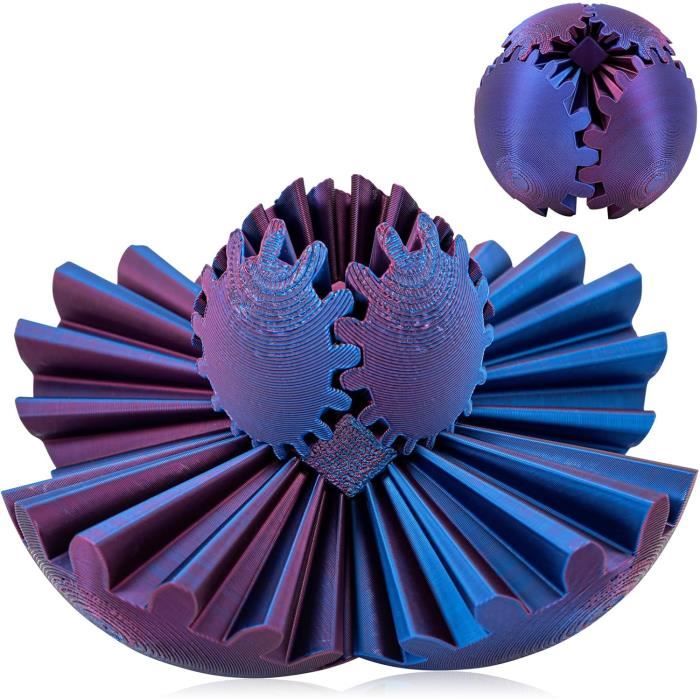 HORREX – Balle Anti-stress Gear Ball 3D, Engrenages Rotatifs, Jouet De Relaxation Pour Adultes Et Enfants 6 Ans+