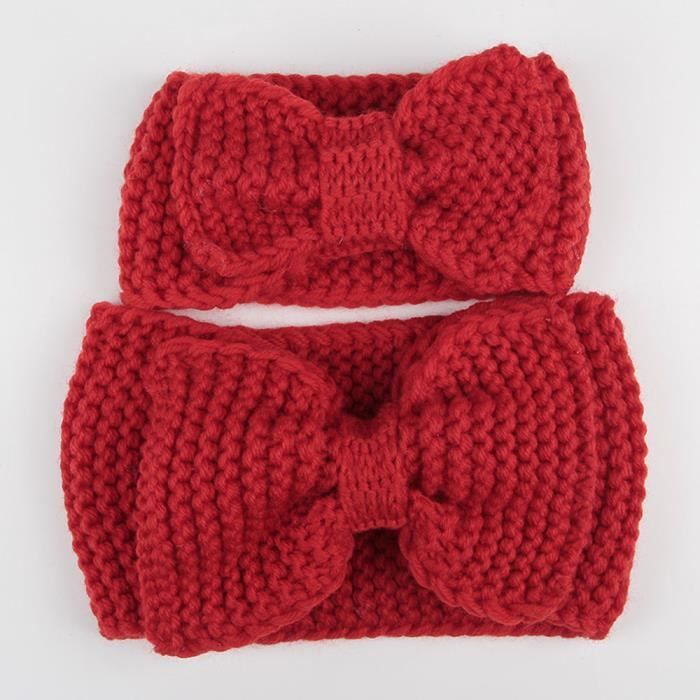 2pcs Mere Et Bebe Bandeaux Bowknot Tricot Bandeau Crochet Bandeau Serre Tete Hu5 Cdiscount Au Quotidien