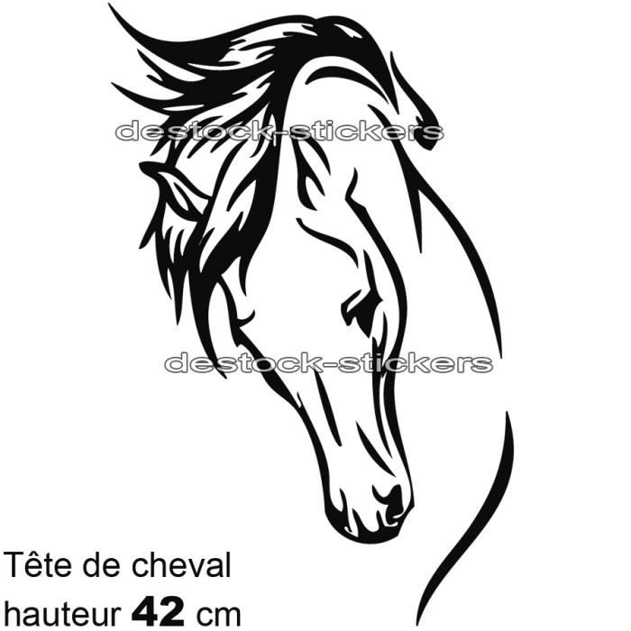 Stickers autocollant Tête de Cheval 42 cm