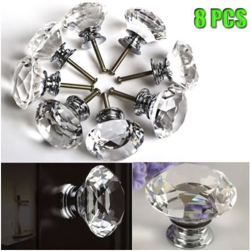 Blossom Boutons De Tiroir En Verre Pour Armoire, Porte De