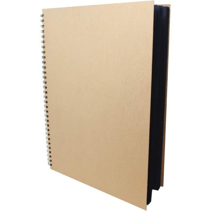 Carnet à Dessin Agrafé West Design A4 - 40 Pages Papier 140g Sans Acide, Couverture Mate Bleue | Pour Croquis, Aquarelle, Notes