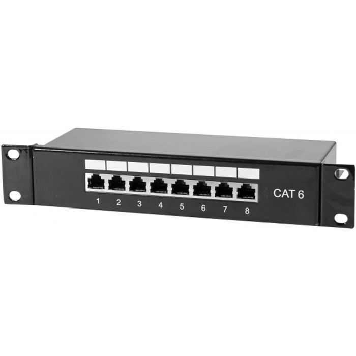 HB-DIGITAL Panneau De Brassage 12 Ports 1 HE 12 X CAT 7 RJ45 Keystone Jack