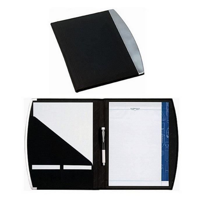 Canal Saint Martin Conférencier Portfolio Porte Document Business Soigné Pour Classement Et Transport De Documents A4 Professionnels Ou Personnels - Noir