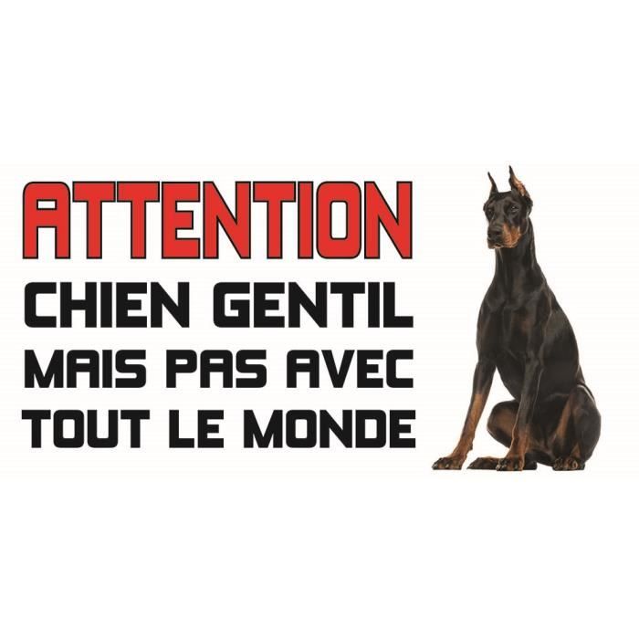 Plaque Pinscher attention au chien humour alarme infaillible Plaque Pinscher attention au chien humour alarme infaillible