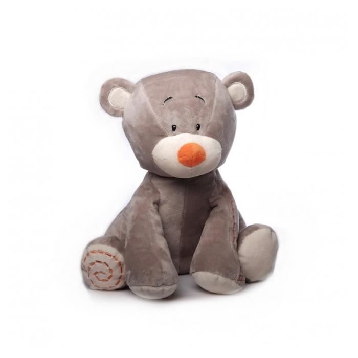 Peluche Enfant Ours Ultra Doux Nez Orange.