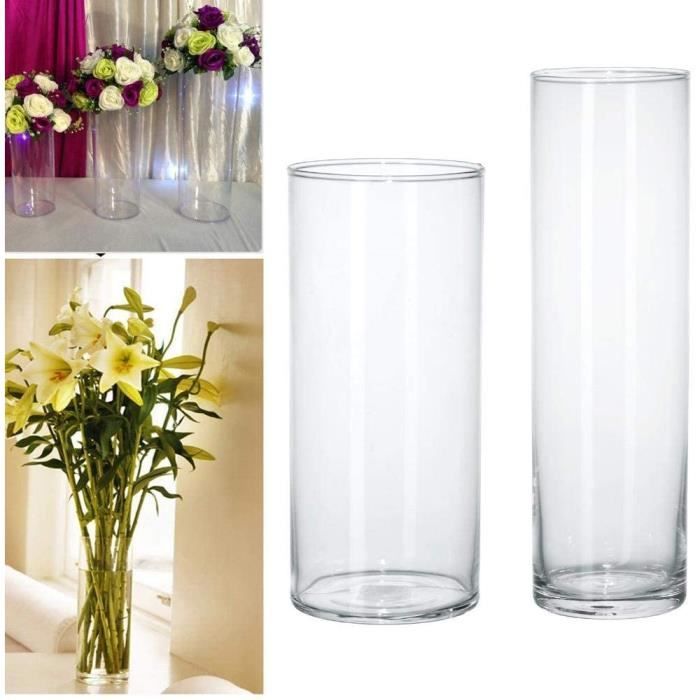 3 x mariage acrylique clair affichage tableau vase floral 4 "