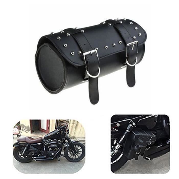 Sacoche moto en forme de tonneau en cuir 30*13 cm, porte-outils compatible  avec Harley Davidson Guzzi Triumph L030DA - Cdiscount Bricolage
