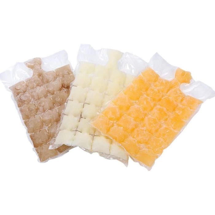 100 Sacs à Glaçons Jetables Avec Entonnoir En Silicone - Outil Pratique Pour Boissons D'Été