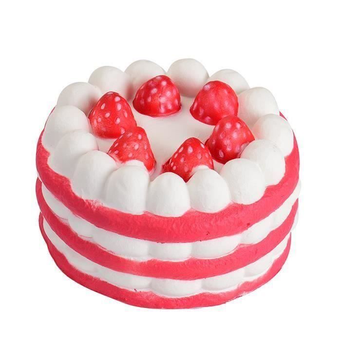 Anboor 4.33 Squishies Jumbo Slow Rising Kawaii Squishies Colorés Gâteau Aux Fraises Parfumé 1 Pcs