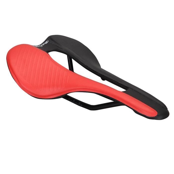 Selle De Vélo De Route WEST BIKING - Cuir - Nez Court - Creuse - Noire
