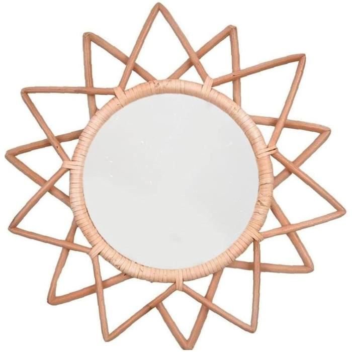 Miroir mural LED Rotin élégance naturelle et design artisanal