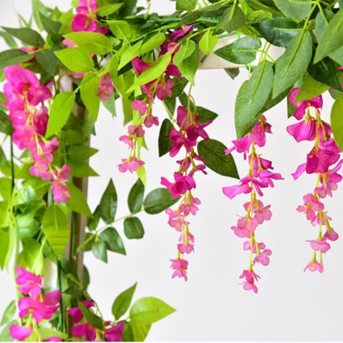 Plante Artificielle Tombante Interieur Exterieur, 4 Pièces Fausse Plante Suspendue Decoration