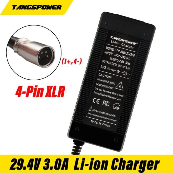 Chargeur de batterie,Chargeur 7S3A 29.4V pour batterie au lithium