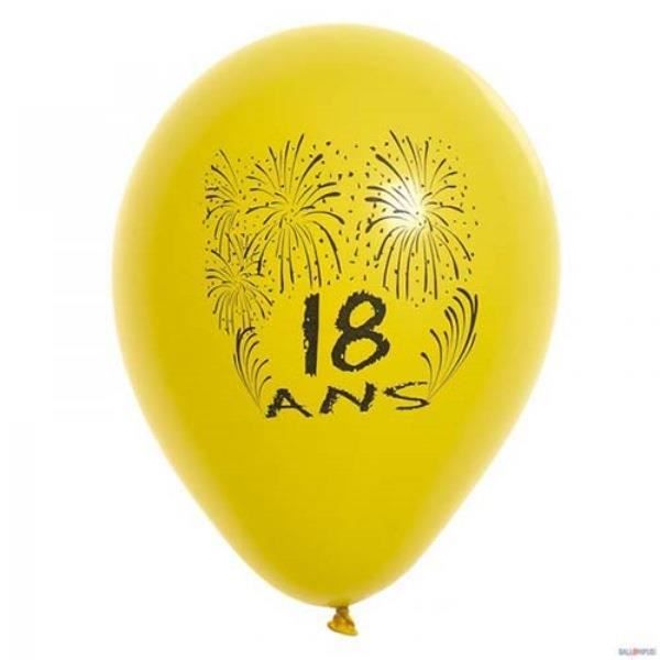 Ballons De Baudruche Anniversaire 18 Ans Multicolore Cdiscount Maison