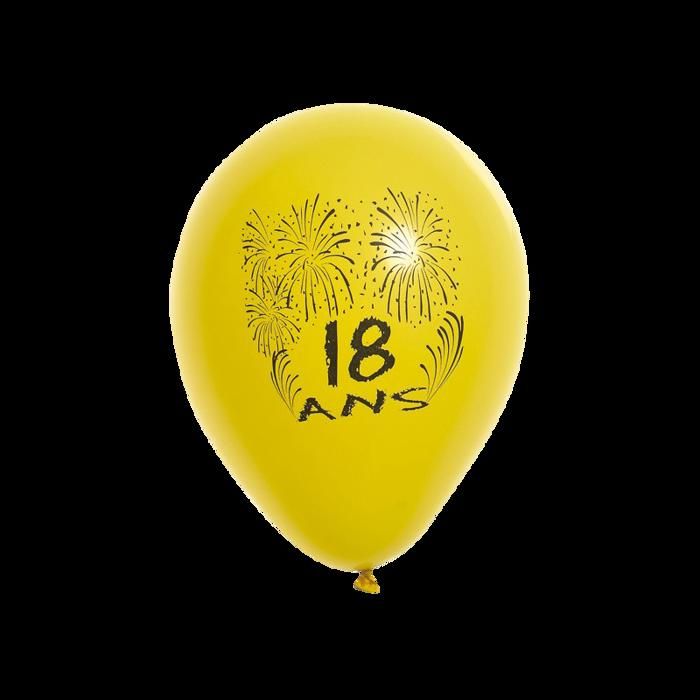 Ballons De Baudruche Anniversaire 18 Ans Multicolore Cdiscount Maison